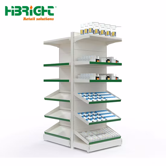 High Quality Customized Pharmacy Store Shelving Display Rack Medical Shelf for Sale